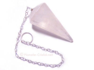 Pendule pierre quartz rose taillé