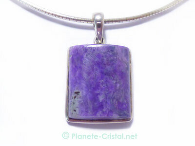 Bijou pendentif sugilite violette pierre vritable